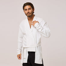 Load image into Gallery viewer, ZERØ London - Front view, mens zero waste white shirt, designed &amp; made in London
