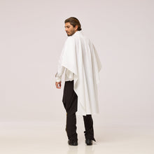 Load image into Gallery viewer, ZERØ London - Back view, mens zero waste shirt in white, designed &amp; made in London
