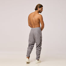 Load image into Gallery viewer, ZERØ London - Back view, mens zero waste grey trouser, designed &amp; made in London

