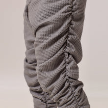Load image into Gallery viewer, ZERØ London - Close up view, mens zero waste grey trouser, designed &amp; made in London
