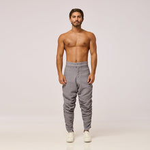 Load image into Gallery viewer, ZERØ London - Front view, mens zero waste grey trouser, designed &amp; made in London
