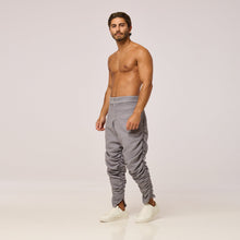 Load image into Gallery viewer, ZERØ London - Side view, mens zero waste grey trouser, designed &amp; made in London
