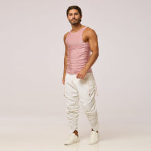 Load image into Gallery viewer, ZERØ London - Front Full Length view, Pink zero waste mens vest, zero waste fashion, designed &amp; made in London
