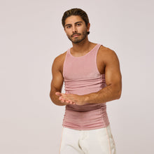 Load image into Gallery viewer, ZERØ London - Front view, Pink zero waste mens vest, zero waste fashion, designed &amp; made in London
