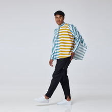 Load image into Gallery viewer, ZERØ London - Front view, mens luxury draped shirt in mint, zero waste fashion, designed &amp; made in London
