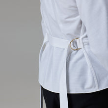 Load image into Gallery viewer, ZERØ London - Zoom view, mens luxury white dress shirt, zero waste fashion, designed &amp; made in London
