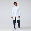 ZERØ London - Fashion Video, mens luxury cotton drawstring navy shirt, zero waste fashion, designed & made in London
