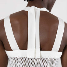 Load image into Gallery viewer, ZERØ London - Close up of back, White zero waste mens vest, zero waste fashion, designed &amp; made in London
