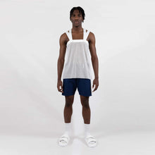 Load image into Gallery viewer, ZERØ London - Front view, White zero waste mens vest, zero waste fashion, designed &amp; made in London
